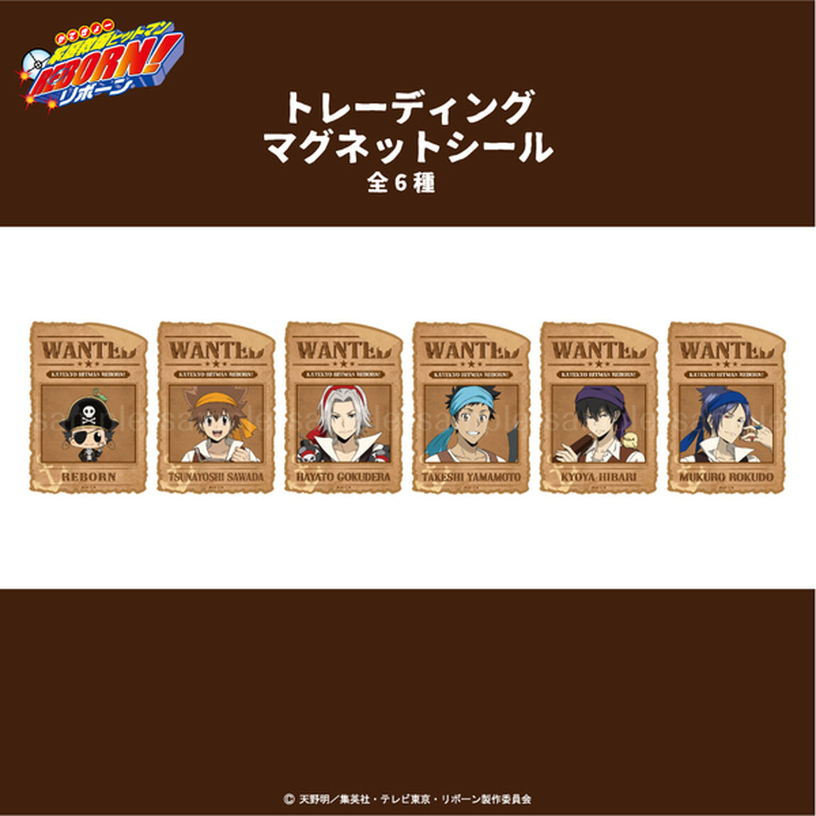 「家庭教師ヒットマンREBORN!」描き下ろし パイレーツ衣装　トレーディングマグネットシール コンプリートBOX(全6種入り)