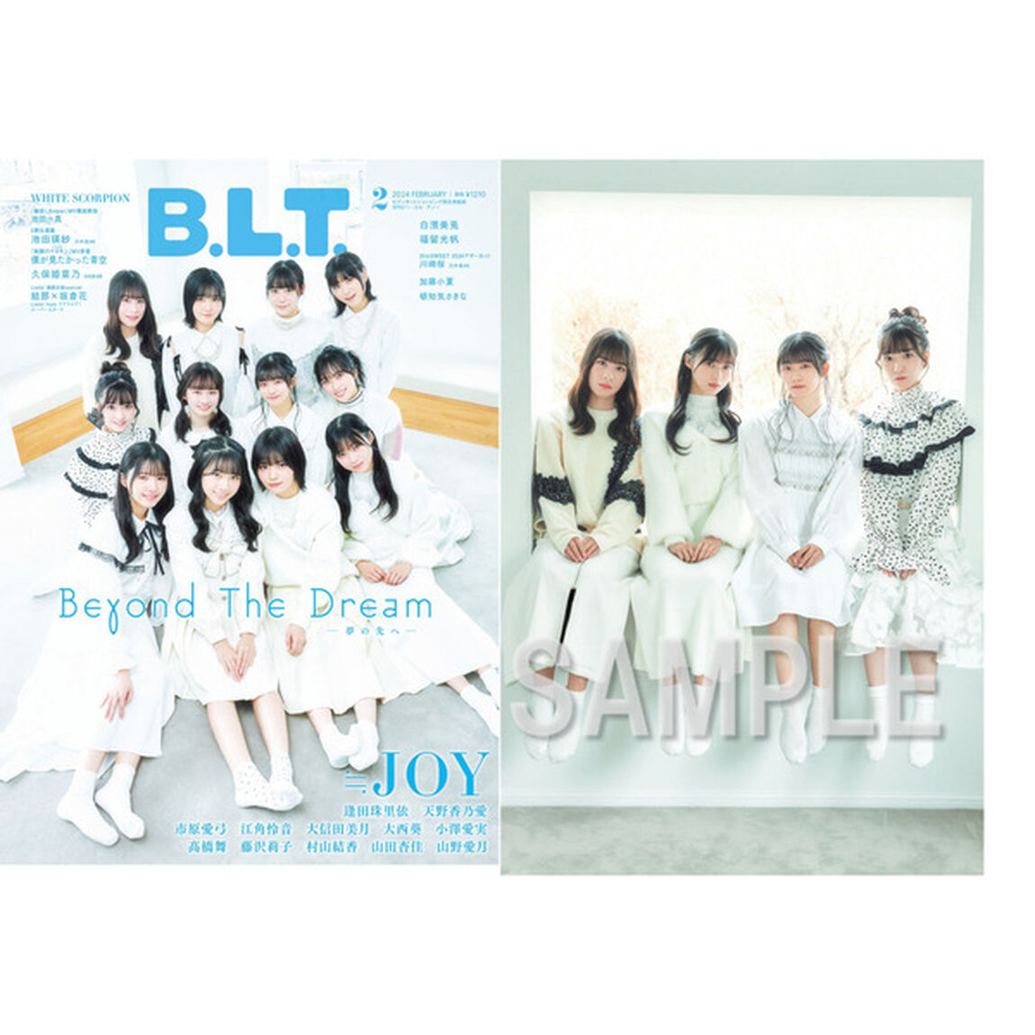 B.L.T.2024年2月号【セブンネット限定表紙　≒JOY ver.】【セブンネット限定特典：大信田美月&高橋舞&村山結香&山田杏佳  ポストカード１枚付き】