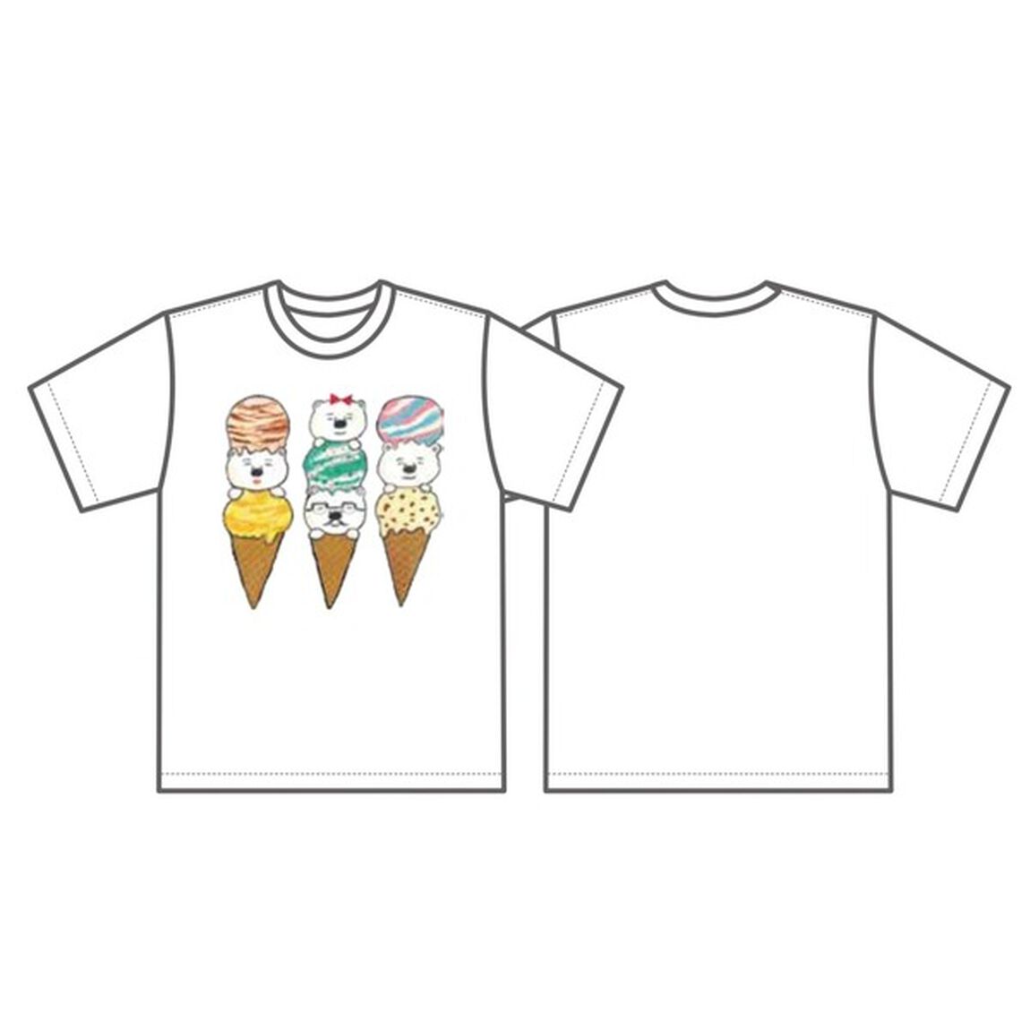 「ｂｏｏｋ　ｇｒａｆｉｘ」絵本Ｔシャツ　おいしそうなしろくま　こども・ホワイト９０