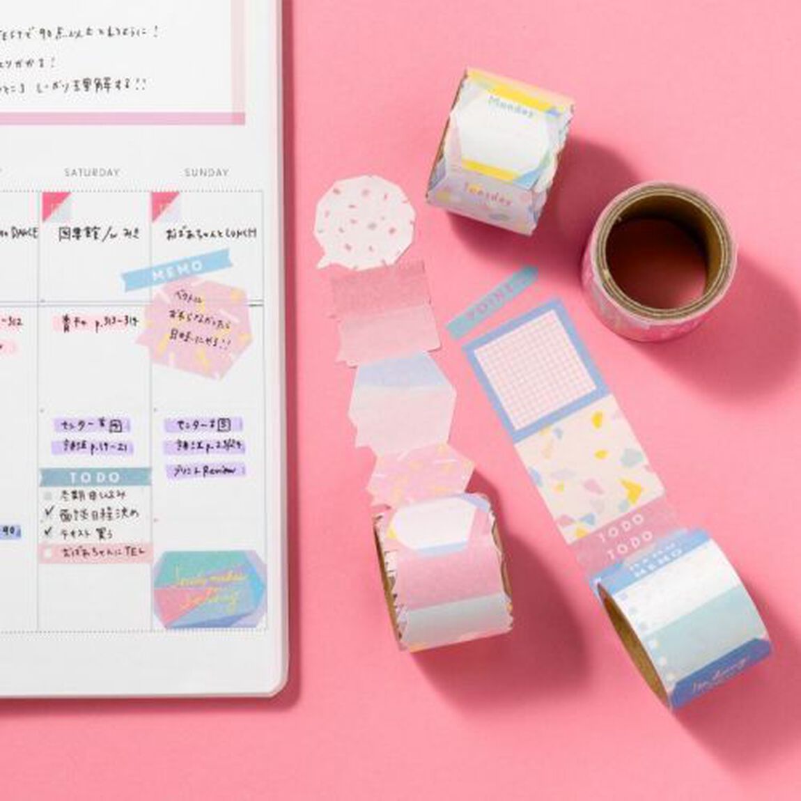 STICKY ROLL GSR-01 TIMELINE PINK（ロール付ふせん）