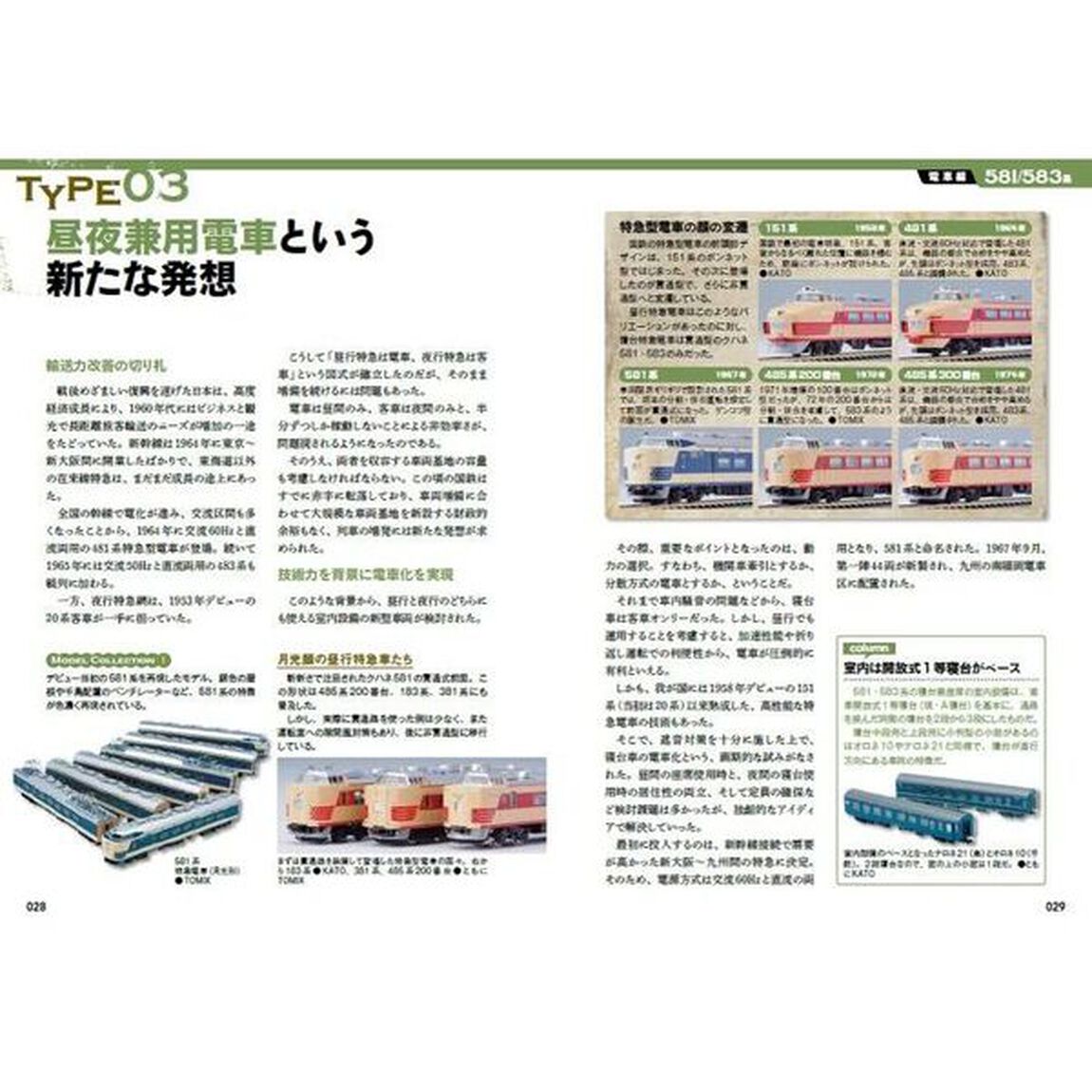Ｎゲージモデルで知る型式ガイド　特急型編