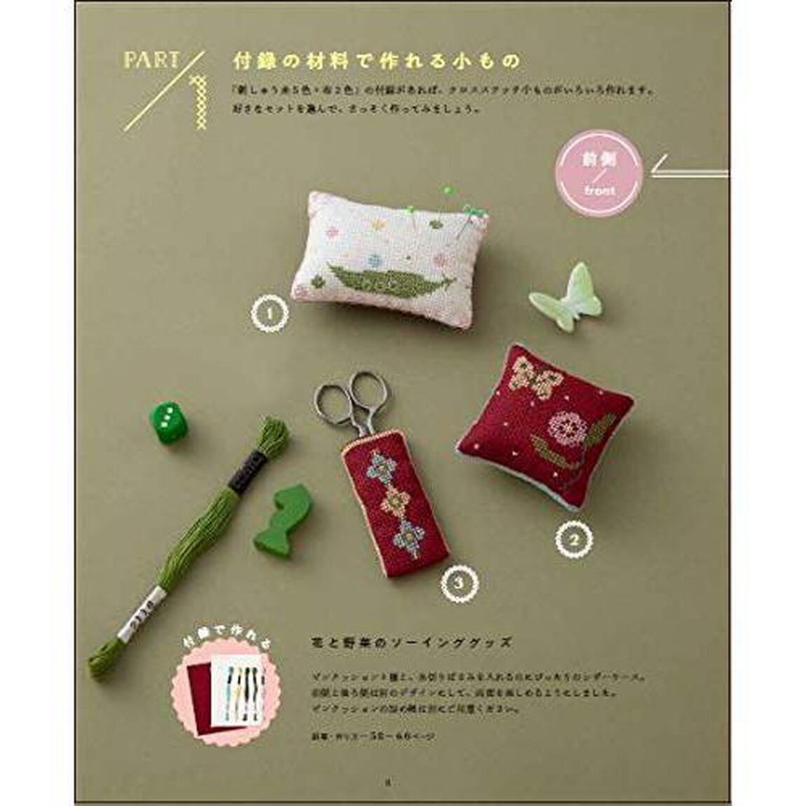 コスモ25番刺しゅう糸+布+針つき 付録で作れるクロスステッチの小ものたち (ステッチイデー特別編集　Heart Warming Life Series)