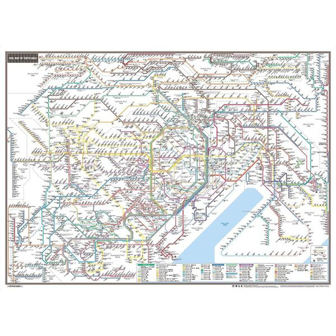 英文地図 RAIL MAP OF TOKYO AREA「２版」
