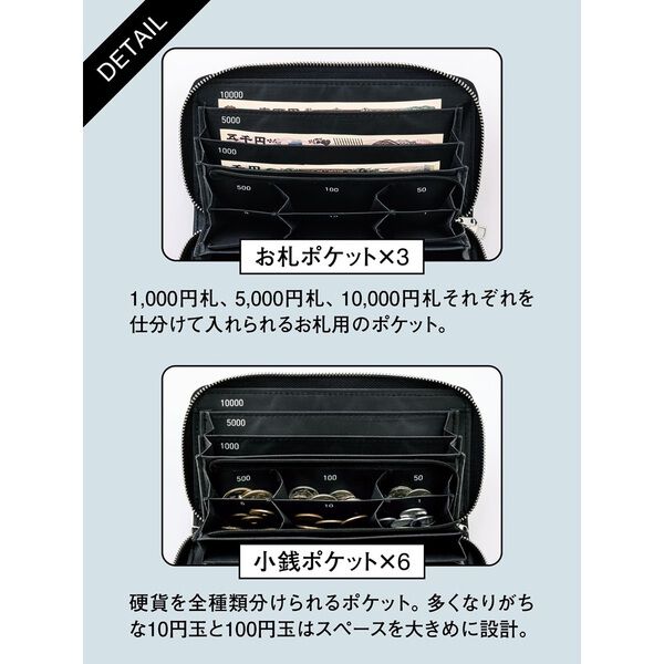 JAM HOME MADE スマートに会計できる 超仕分け財布BOOK BLACK ver