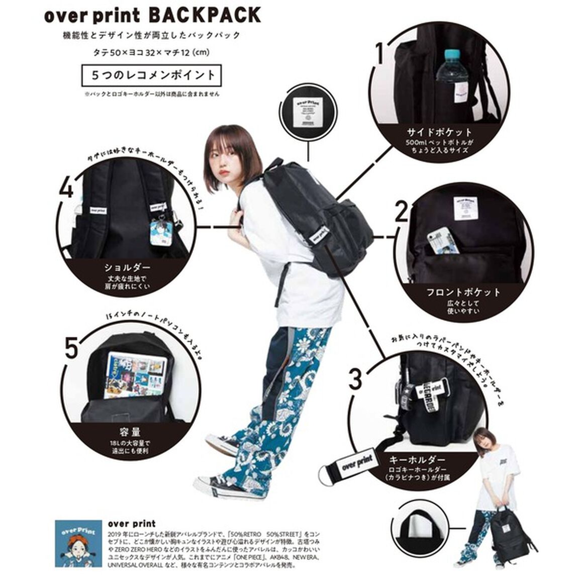 over print BACKPACK MOOK