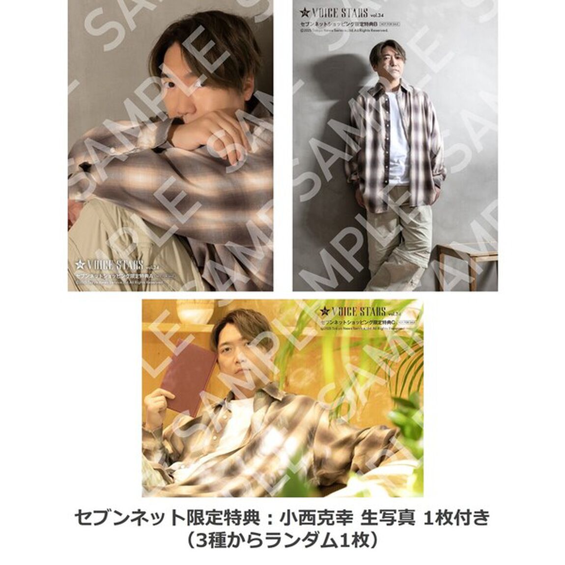 TVガイドVOICE STARS vol.34【セブンネット限定特典：小西克幸 生写真 1枚付き（3種からランダム1枚）】