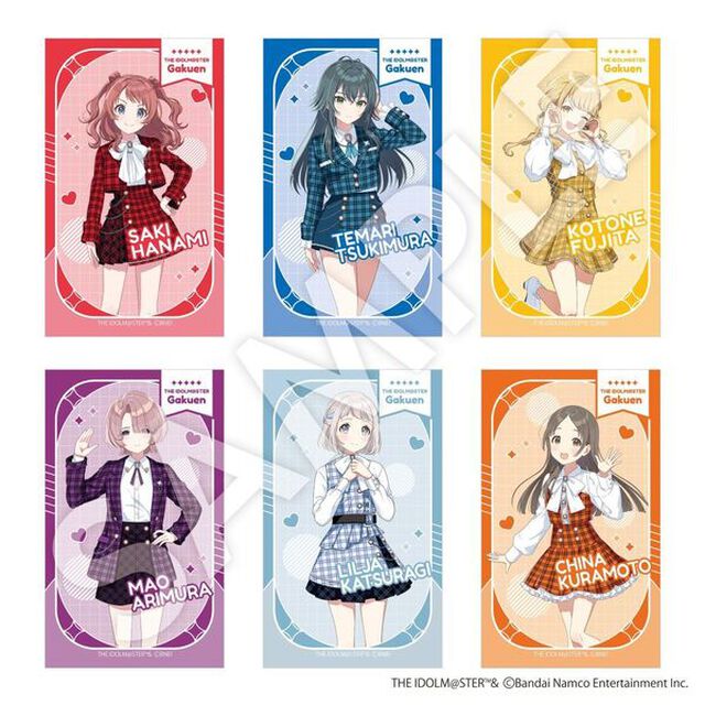 学園アイドルマスター　ステッカー6枚セット ver.1 【セブンネット限定】