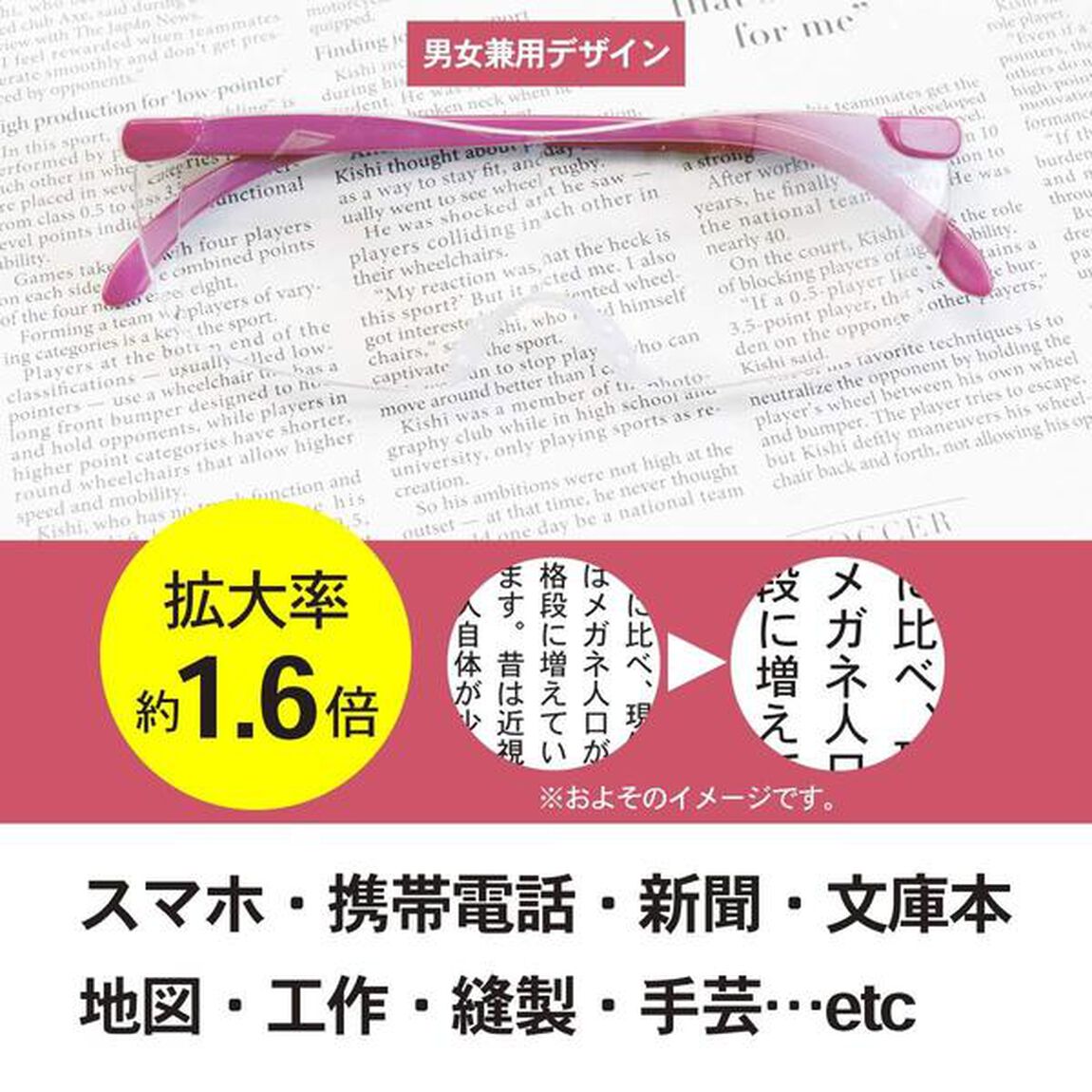 ルーペ拡大鏡ＢＯＯＫ　１．６倍