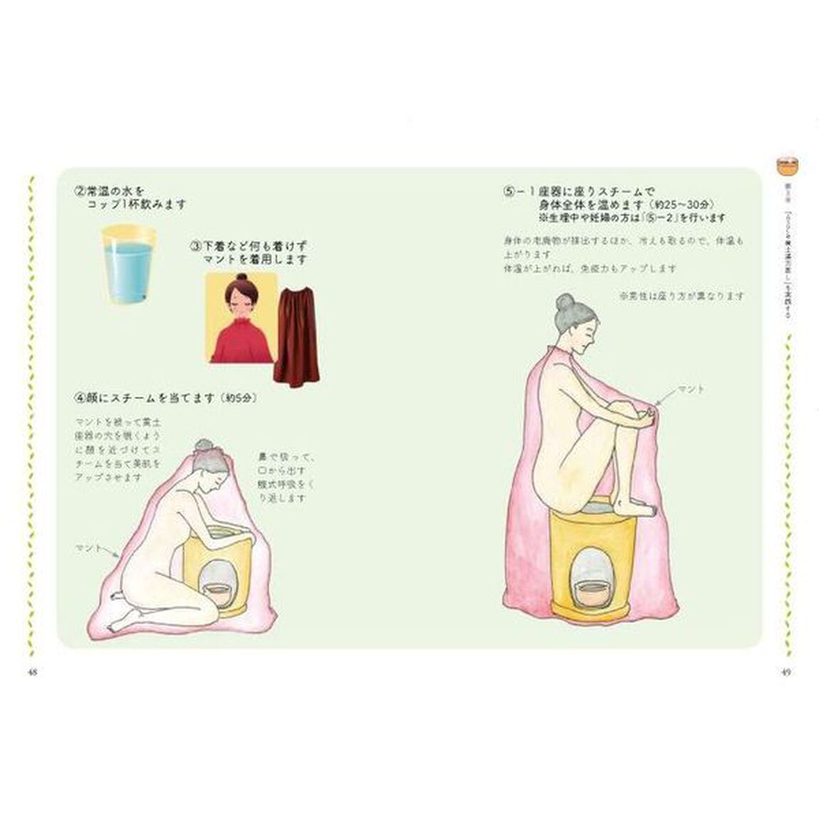黄土漢方蒸し　健康と美容を保つ、スチームテラピー！