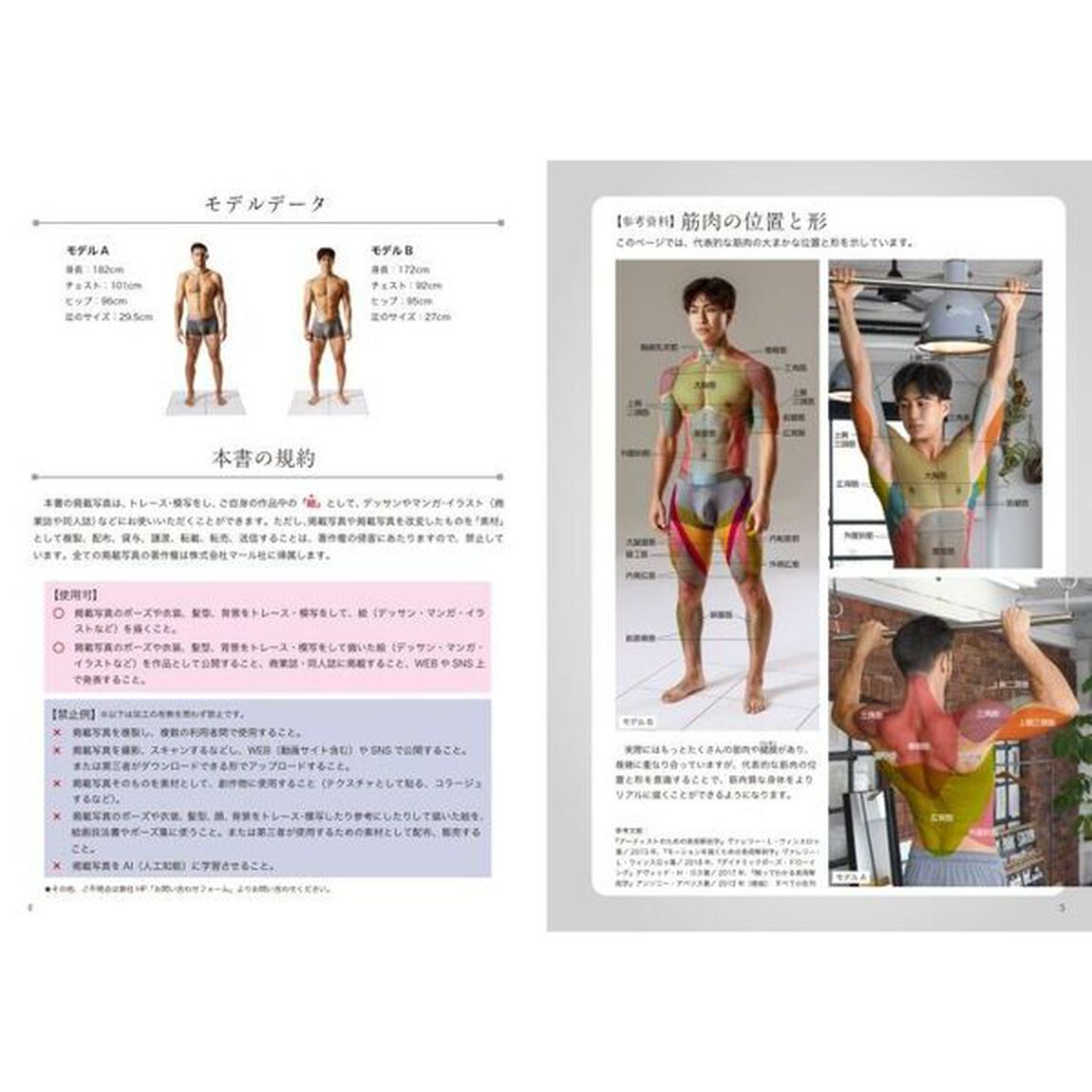 筋肉質な男性のポーズカタログ　基本ポーズから自然な日常動作まで