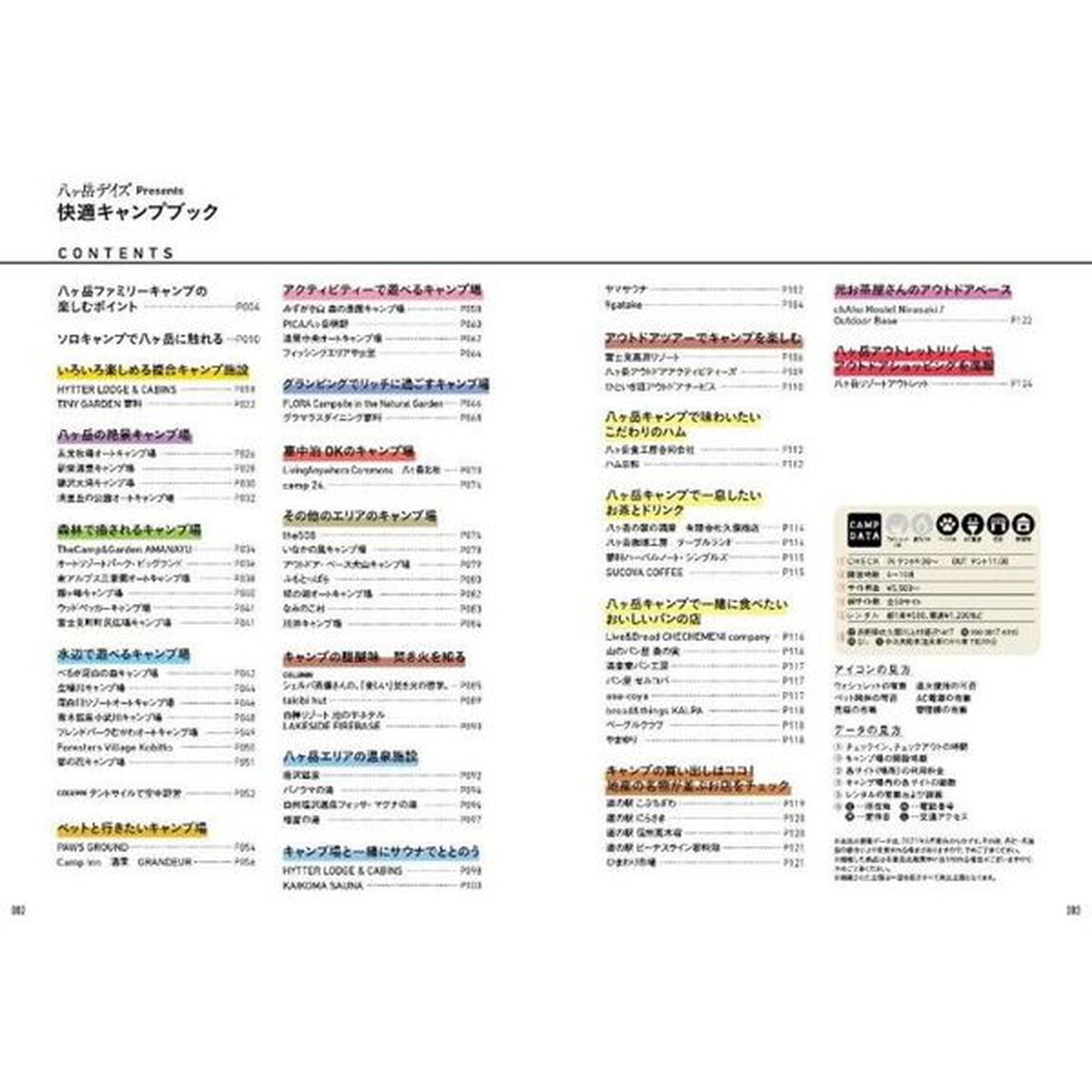 八ケ岳デイズＰｒｅｓｅｎｔｓ快適キャンプブック