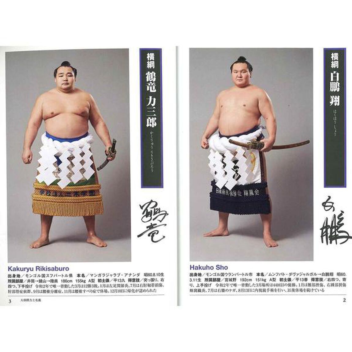 大相撲力士名鑑　令和３年