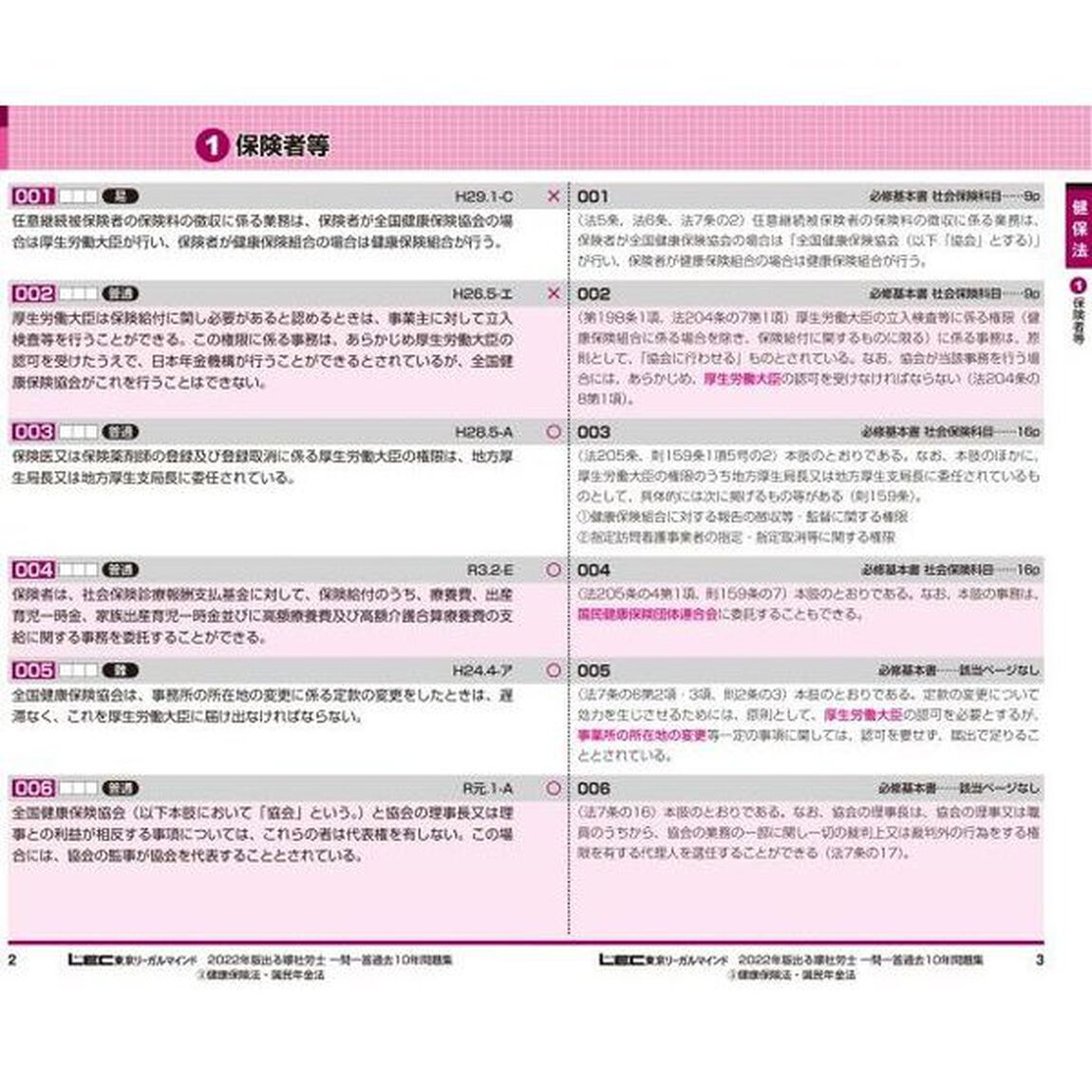 出る順社労士一問一答過去１０年問題集　２０２２年版３「健康保険法・国民年金法」
