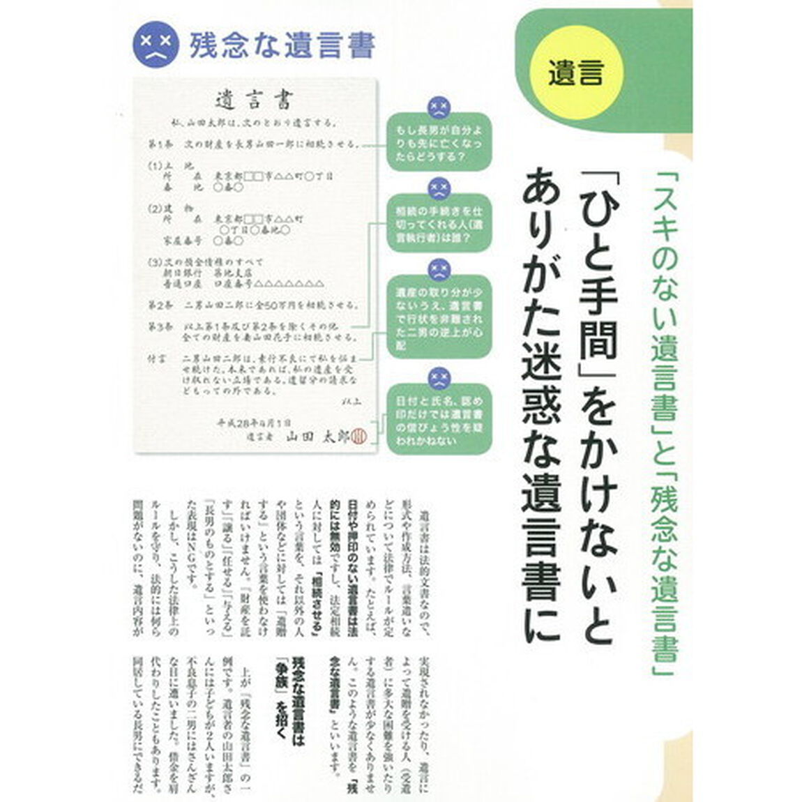 はじめての遺言・葬式・お墓　モメない遺言や宗派別しきたりがわかる
