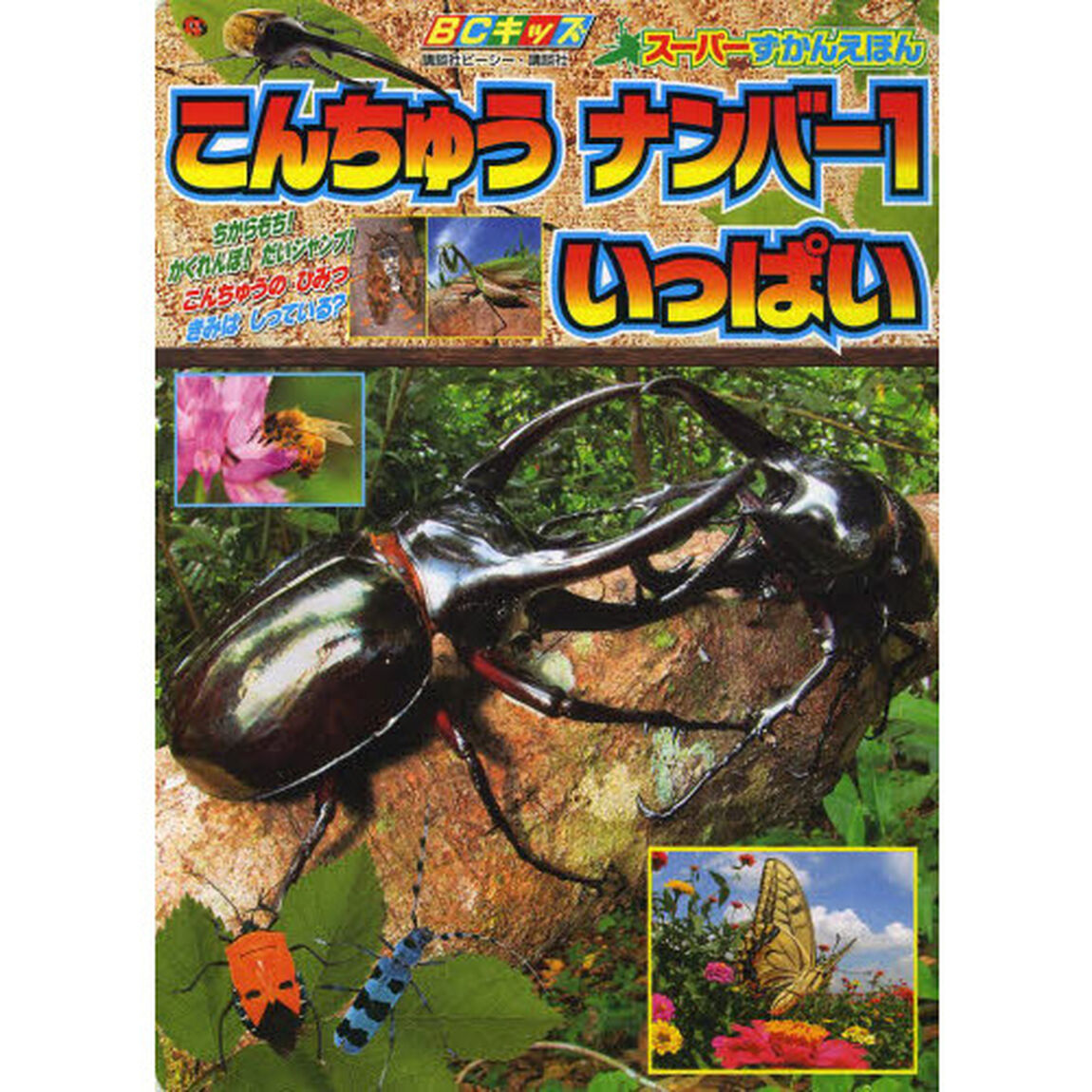 こんちゅうナンバー１いっぱい　ちからもち！かくれんぼ！だいジャンプ！こんちゅうのひみつきみはしっている？