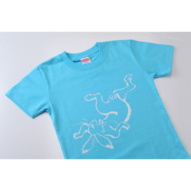 特別展「国宝 鳥獣戯画のすべて」グッズ Tシャツ兎(青) Sサイズ