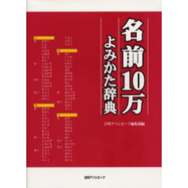 名前１０万よみかた辞典