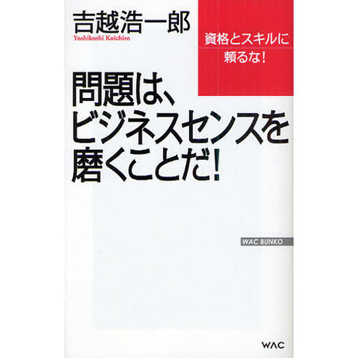 問題は、ビジネスセンスを磨くことだ！　資格とスキルに頼るな！
