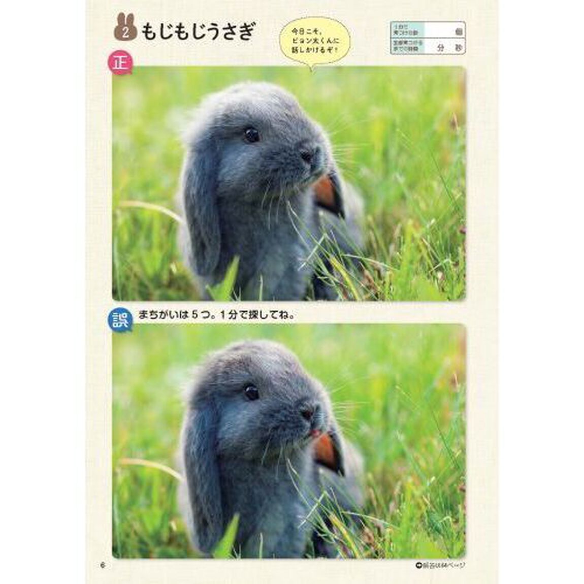 もふもふのまちがいさがし　もふっと１分見るだけ！記憶脳瞬間強化　１