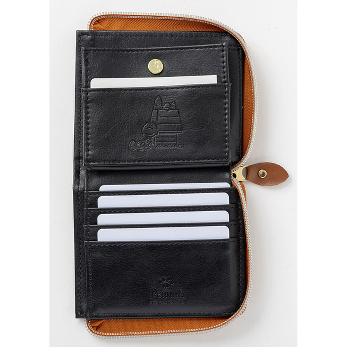 SNOOPY SMOOTH COMPACT WALLET BOOK BROWN（セブン－イレブン／セブンネット限定）