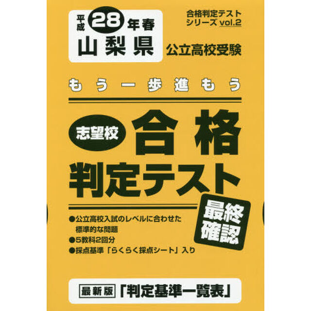 平２８　春　山梨県公立高校受験最終確認