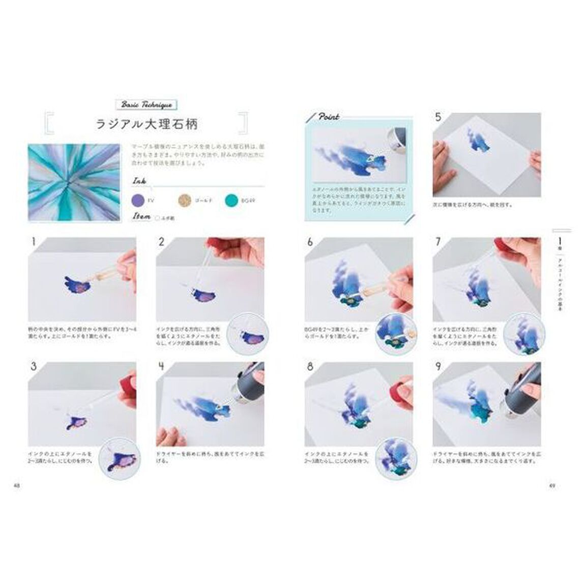 アルコールインクアートで作る幻想雑貨の世界　色模様を愉しむ小物＆アクセサリー