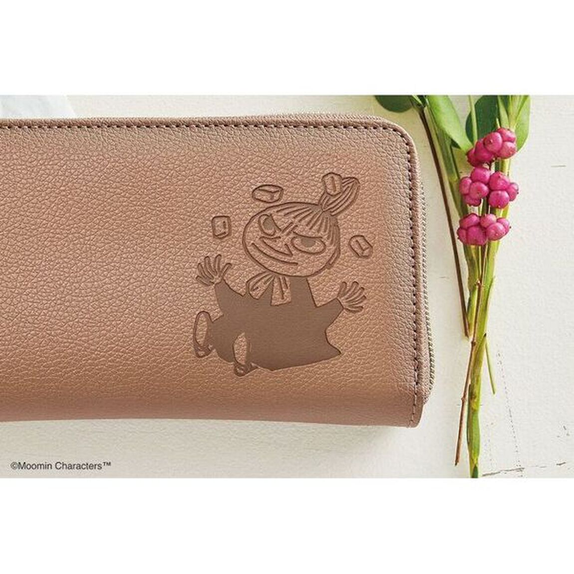 MOOMIN カードが見やすい 大容量じゃばら式長財布 BOOK ROSE BROWN