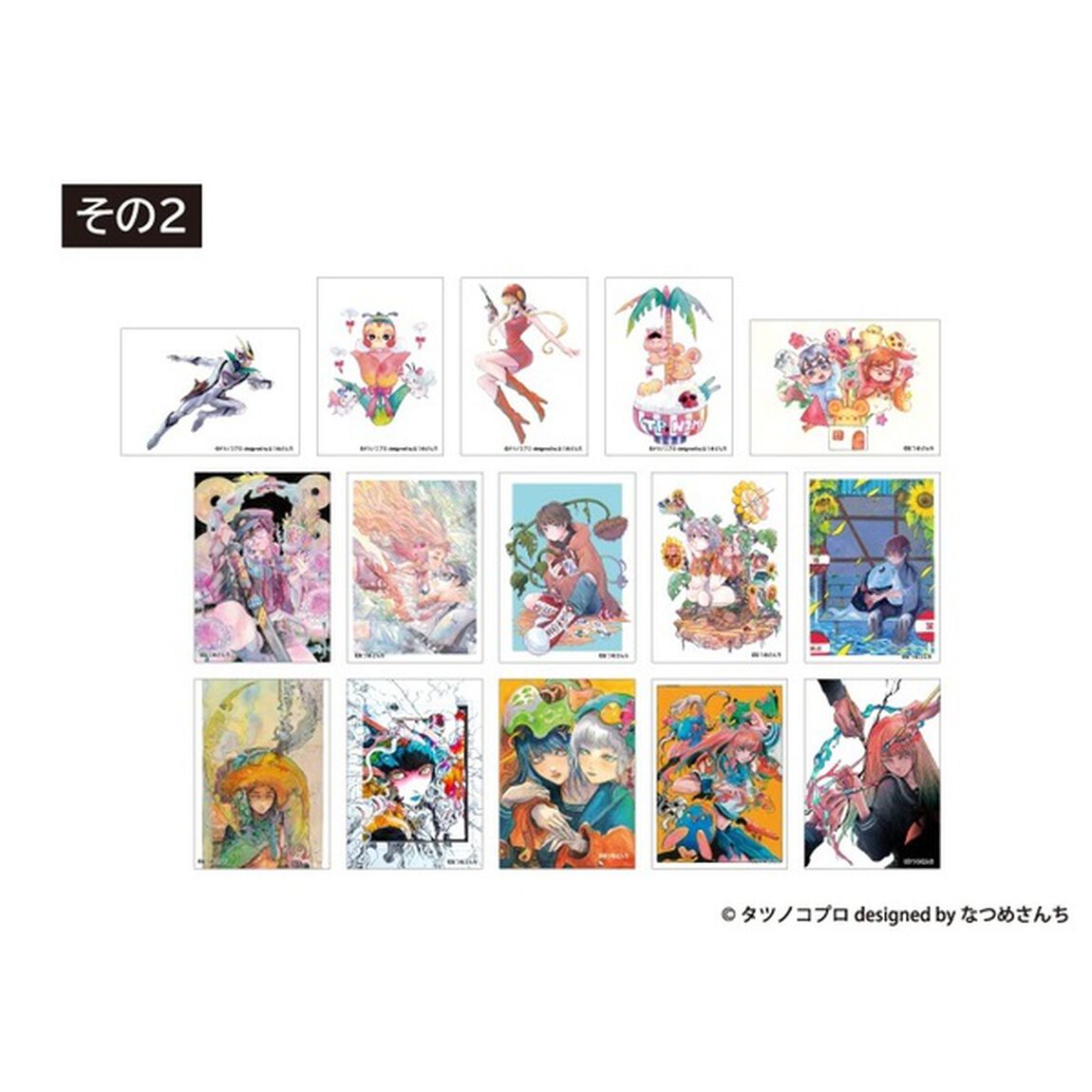 【なつめさんち】原画展「SAVE PAINT」ミニガチャンバス その2（全15種よりランダム1種）
