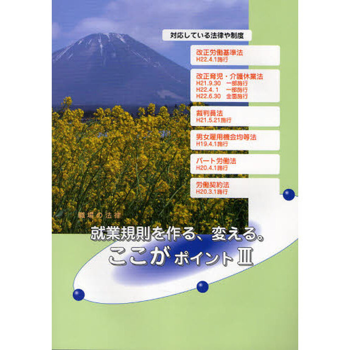 就業規則を作る、変える。ここがポイント　職場の法律　３　全基連の人事労務管理セミナー用テキスト