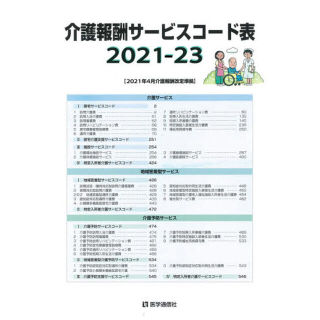 介護報酬サービスコード表　２０２１－２３