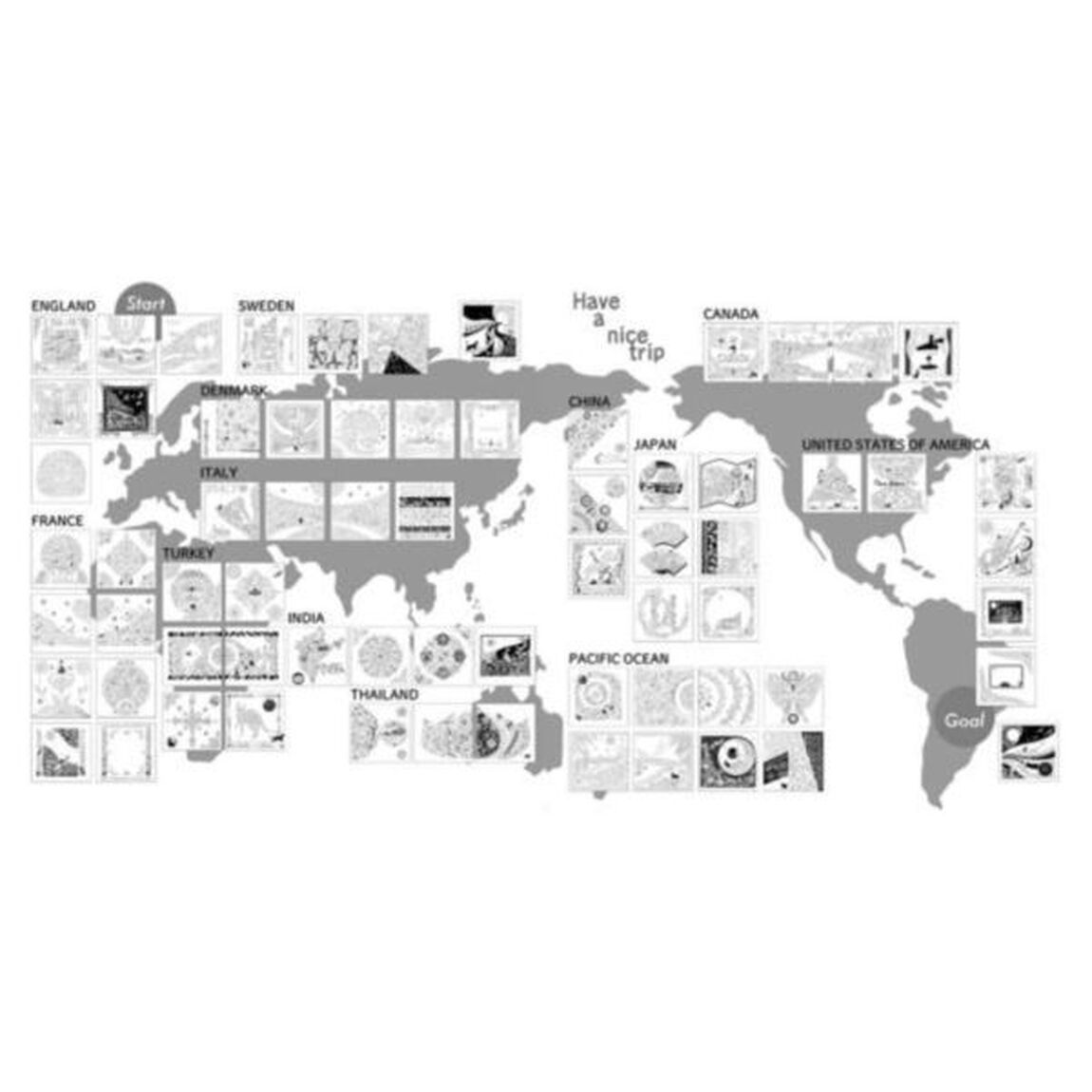 世界一周 ぬり絵の旅 around the world trip かわいい楽しいぬり絵ブック