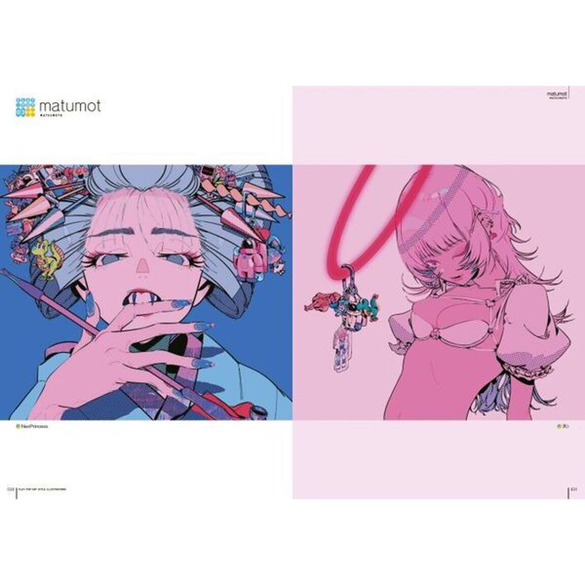 フラットポップアートスタイルイラストレーションズ