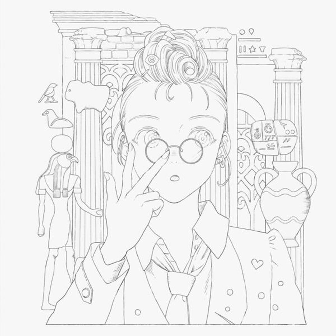 空想少女博物館　黒イ森ぬり絵ブック