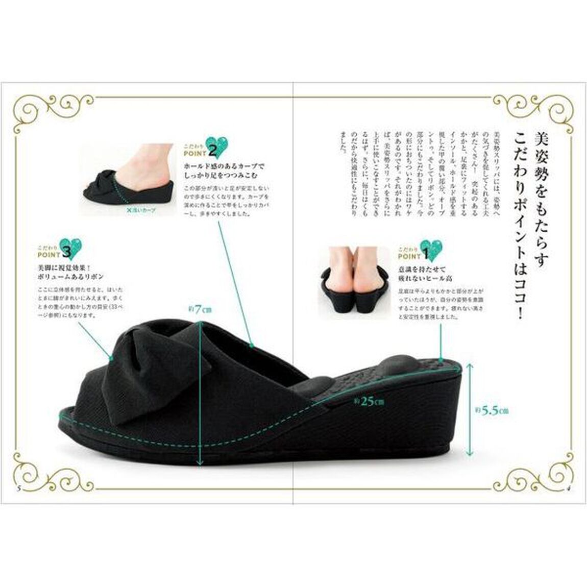 美姿勢をつくるスリッパ付き はくだけ!スリッパダイエット BLACK