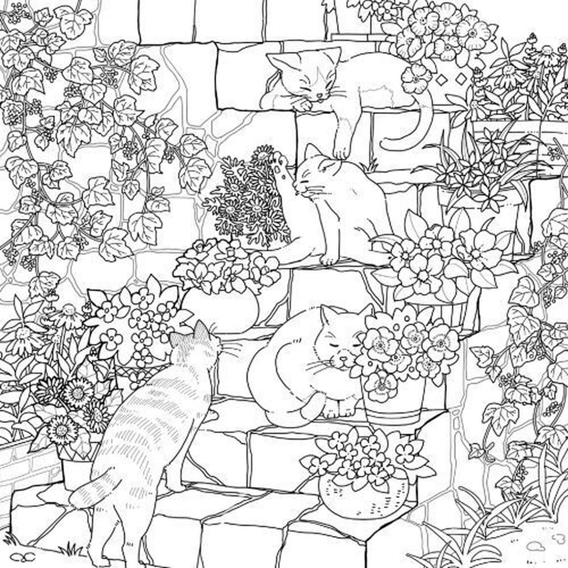 ぬりえＢＯＯＫ夢みるネコの花の旅　しあわせの鈴をさがして