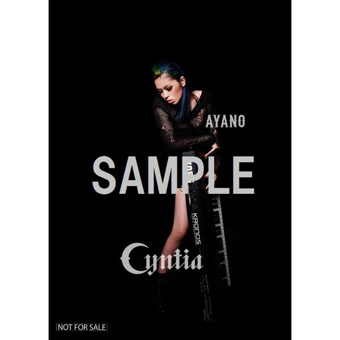 Cyntiaオフィシャルグッズ（己のエゴイズムTシャツ（L）＜黒＞＋幻の深愛キーホルダー＜黄、赤、白＞）（セブンネット限定AYANO直筆サイン入り生写真付き）（その他）