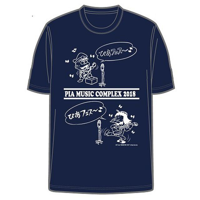 【PMC2018】おそ松くん　イヤミ・チビ太Ｔシャツ　ネイビー　L（その他）