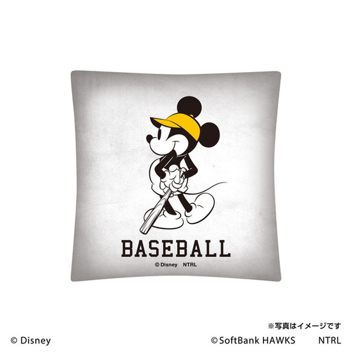 21ミッキーマウス（BASEBALL）/福岡ソフトバンクホークス　クッション（その他）