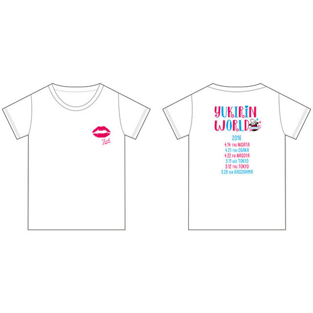 柏木由紀／YUKIRIN WORLD 1st Tour Tシャツ／WHITE／L（その他）