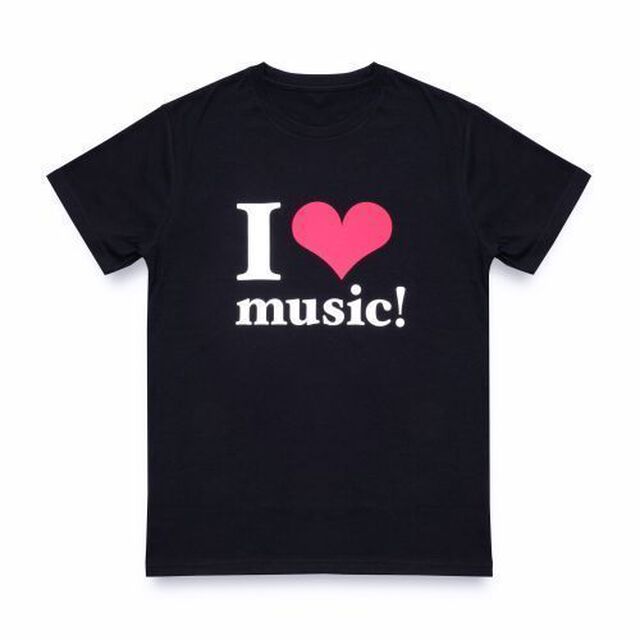 WE ハート（LOVE）NAMIE HANABI SHOW（安室奈美恵）／I ハート（LOVE）music!Tシャツ BLACK Sサイズ【4次予約分】（その他）