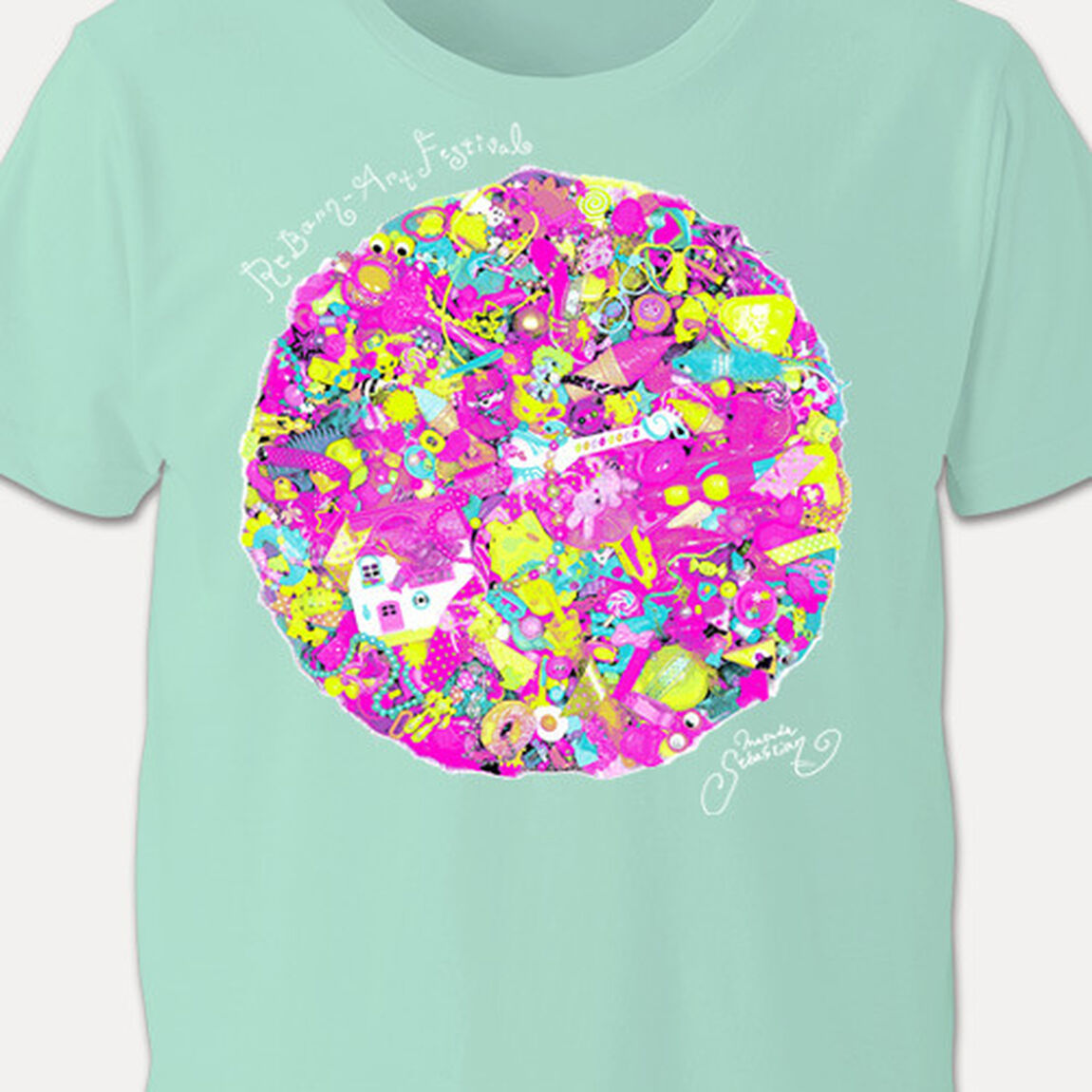 Colorful Rebellion Earth Tシャツ - 増田セバスチャン　Ｍサイズ(Reborn-Art Fesitval 2017公式グッズ)（その他）