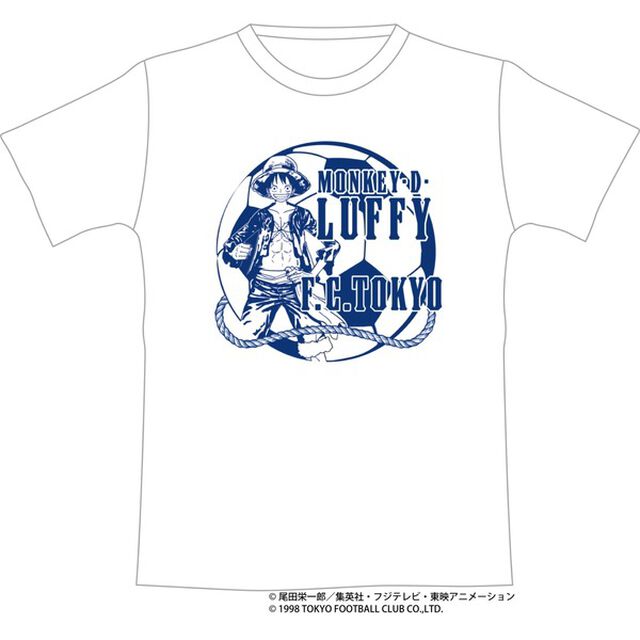 【ONE PIECE｜J.LEAGUE】「クラブ/ONE PIECE」コラボ ルフィ Tシャツ （FC東京）（XLサイズ）（その他）
