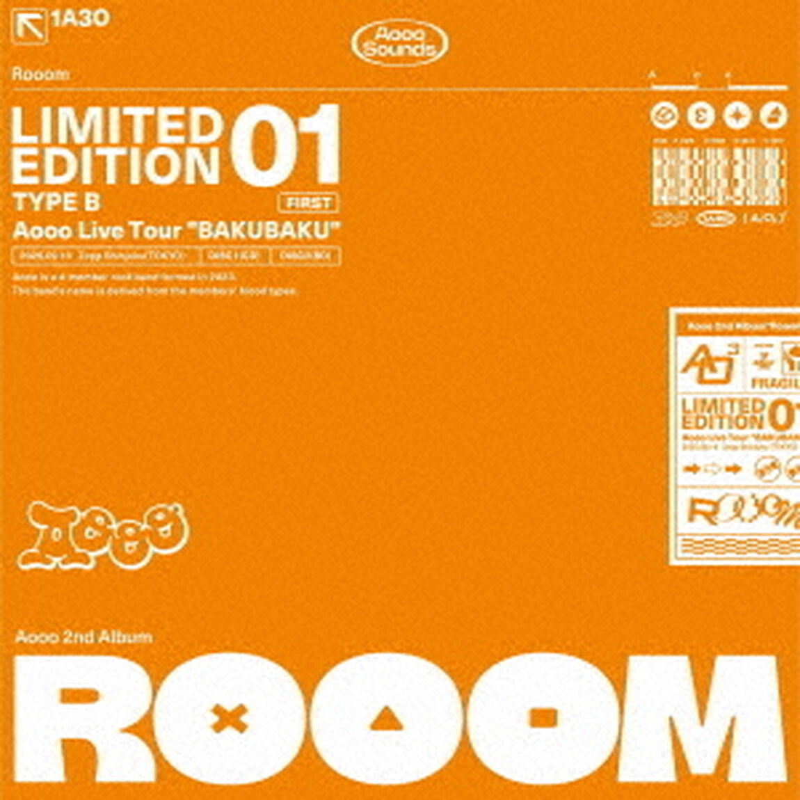 Aooo／Rooom（初回生産限定盤B／CD+Blu-ray）（ＣＤ）