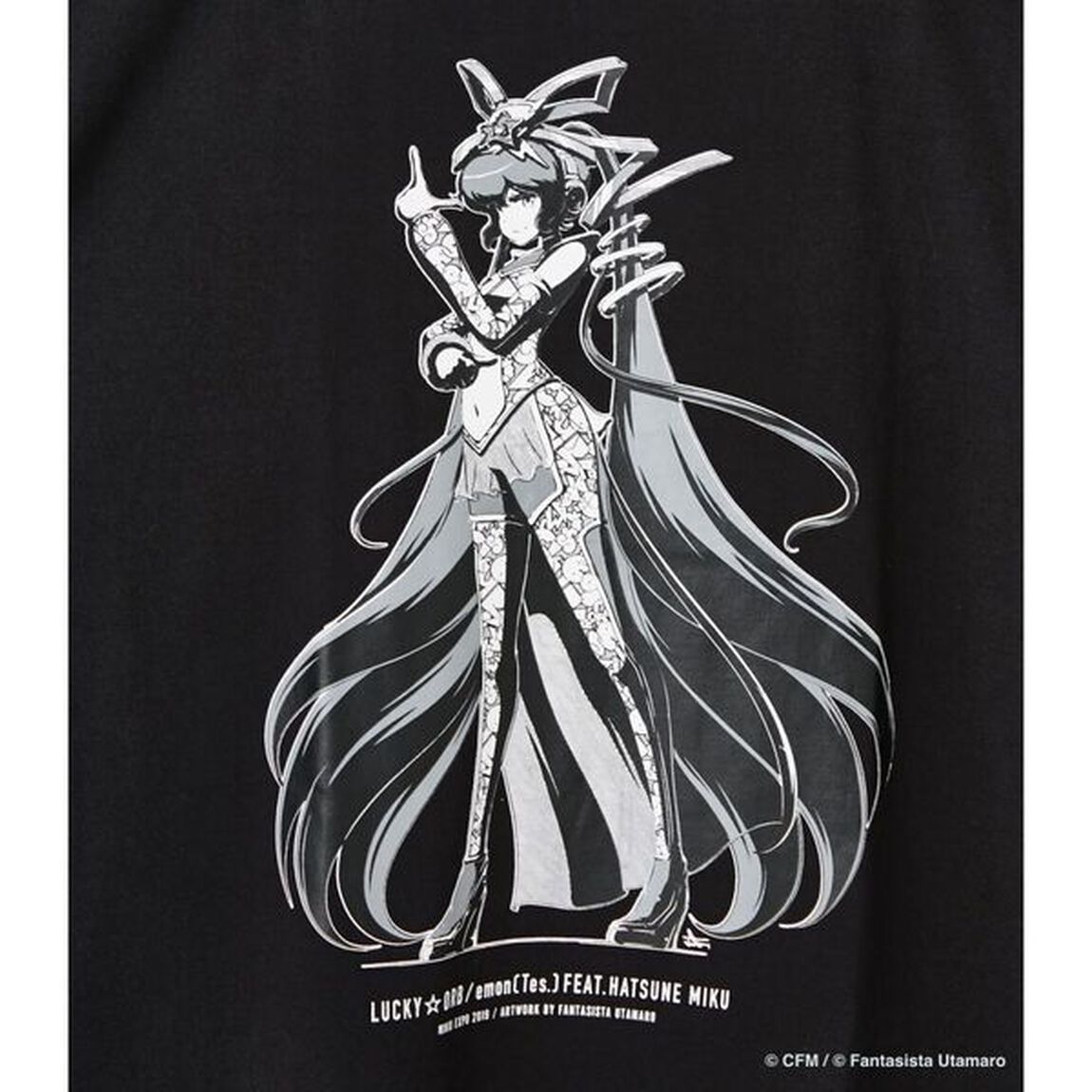 ＬＵＣＫＹ☆ＯＲＢ　ＭＩＫＵ　ＡＲＴ　ＴＥＥ　ＢＬＫ　ＸＬ（その他）