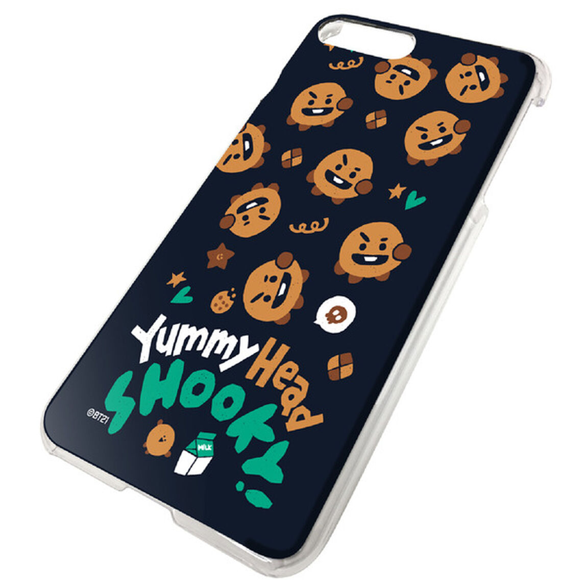 BT21 【SHOOKY（パターン）】 ハード iPhone8Plus/7Plus クリアケース（その他）