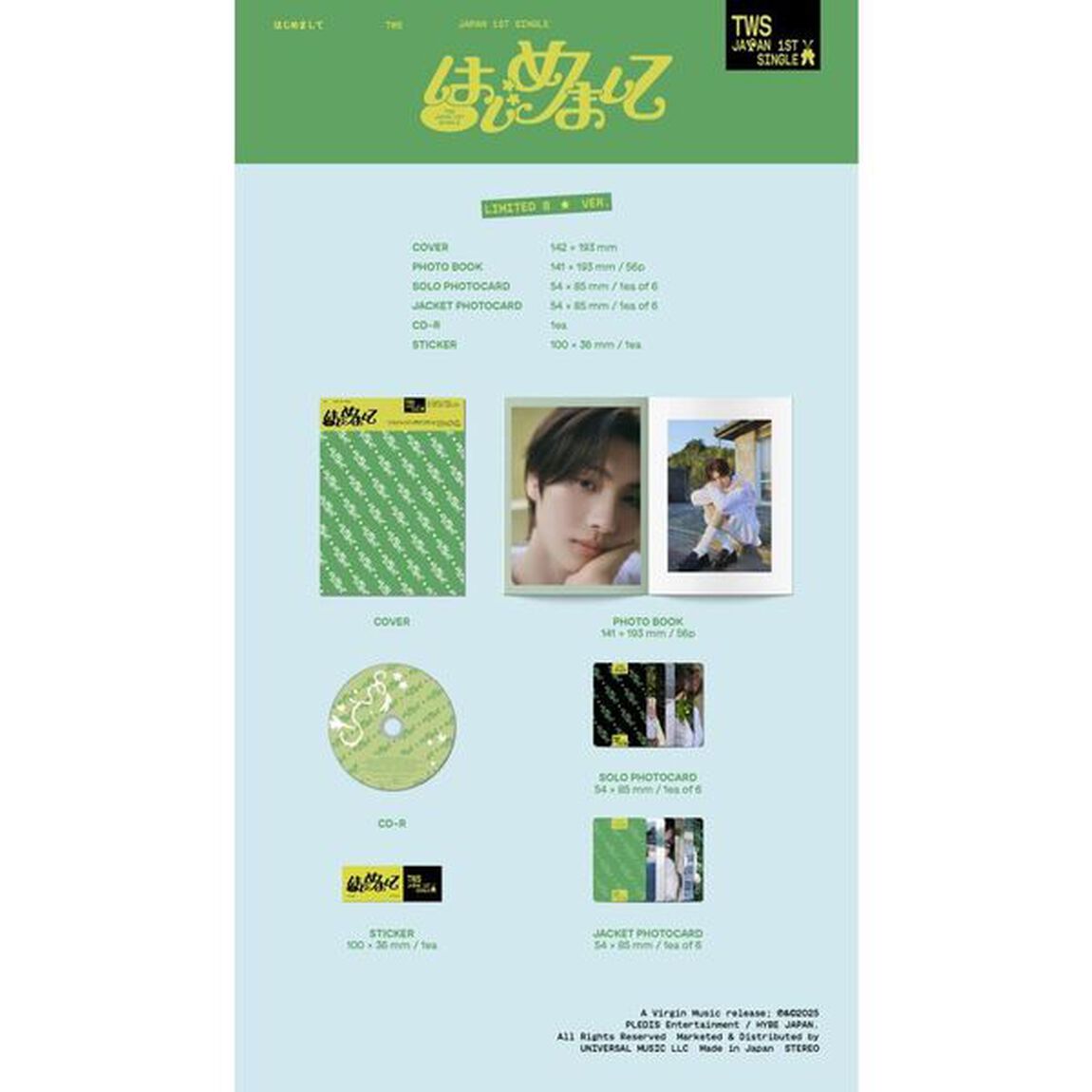 TWS／はじめまして（初回限定盤B／CD＋PHOTOBOOK）（セブンネット限定特典：アクリルチャームミニキーホルダー(全6種よりランダム1種)）（CDシングル）