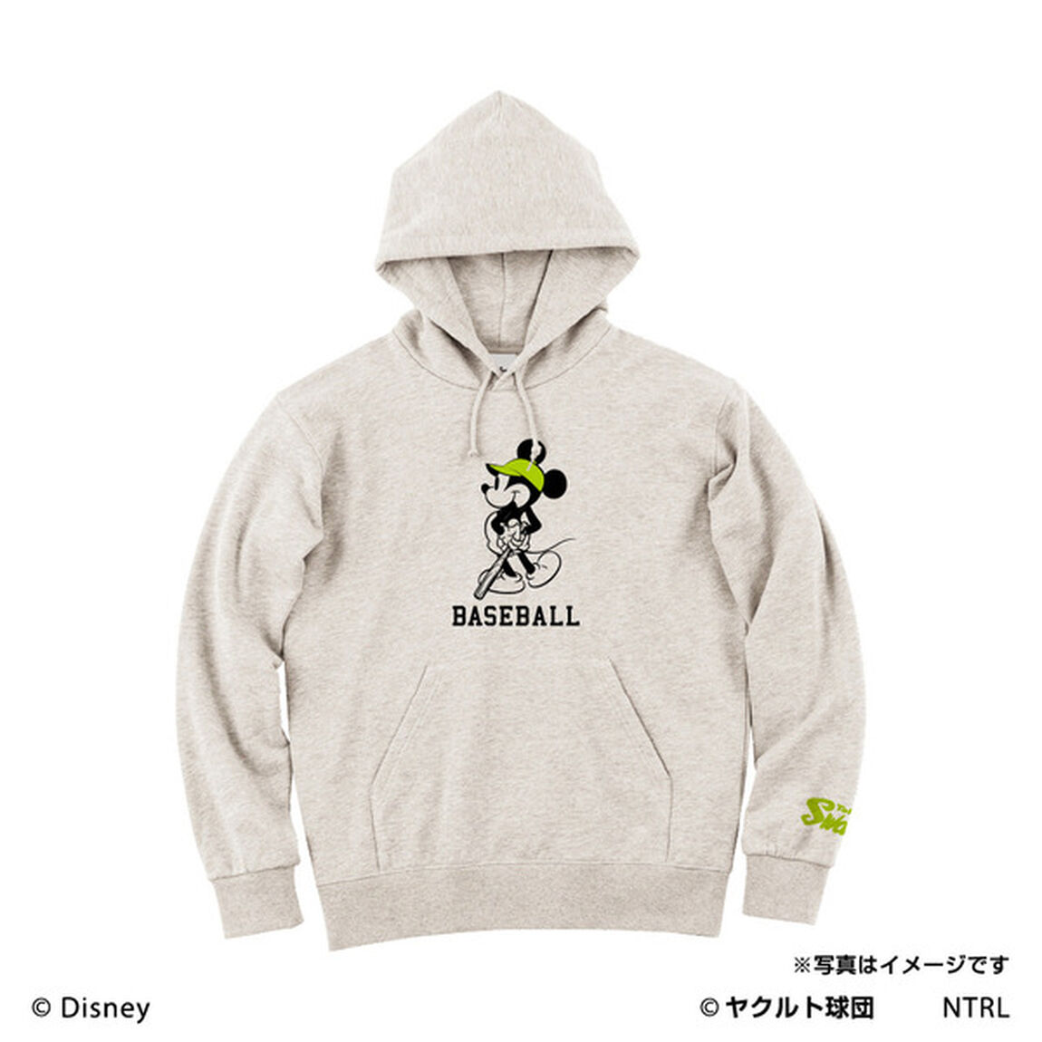 21ミッキーマウス（BASEBALL）/東京ヤクルトスワローズ　フードプルパーカーXL（その他）