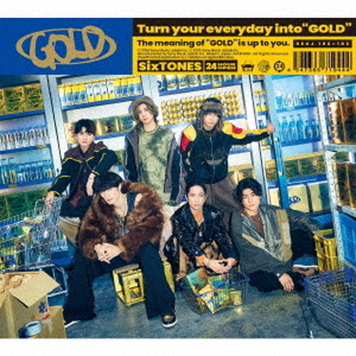 SixTONES／GOLD（初回盤B／CD+Blu-ray）（外付特典：日常に、トレカを。(オリジナル6種カード)）（ＣＤ）