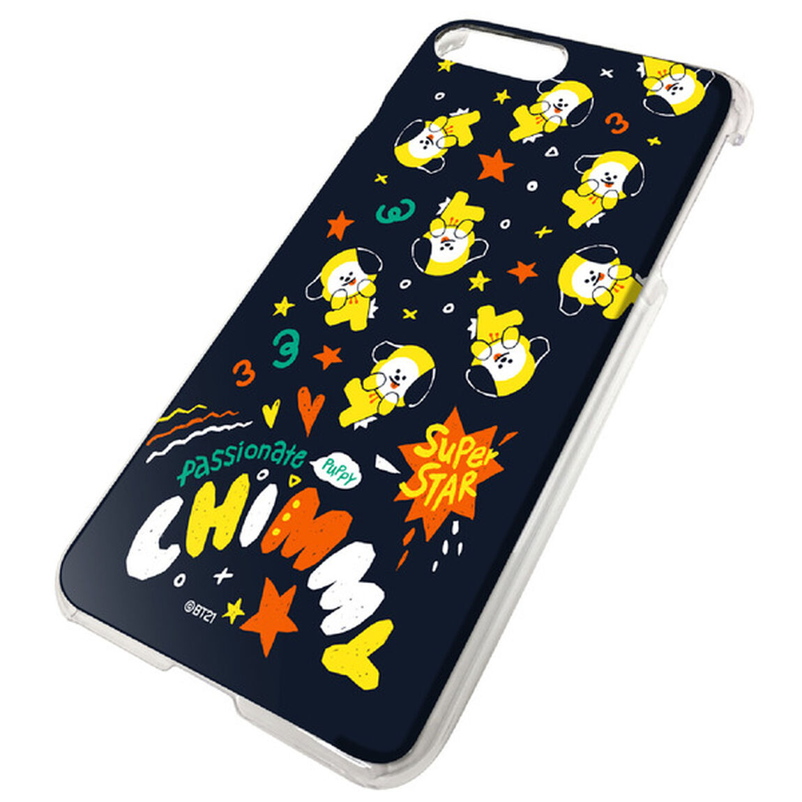 BT21 【CHIMMY（パターン）】 ハード iPhone8Plus/7Plus クリアケース（その他）