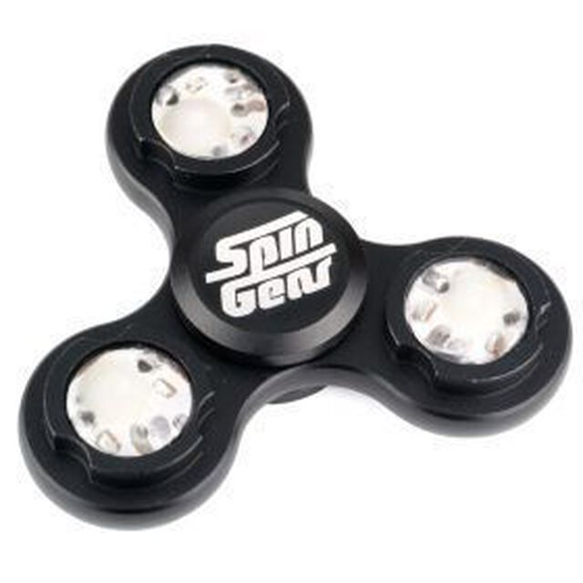 【ハンドスピナー】FS11 LEDメタルスピナー ブラック（その他）
